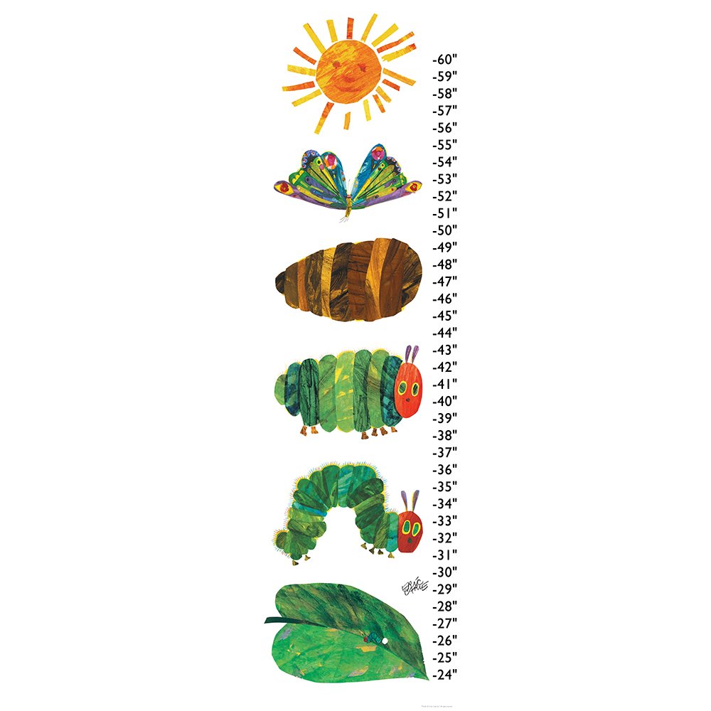 Marmont Hill Eric Carle 'Caterpillar Becomes Butterfly' Canvas Growth Chart