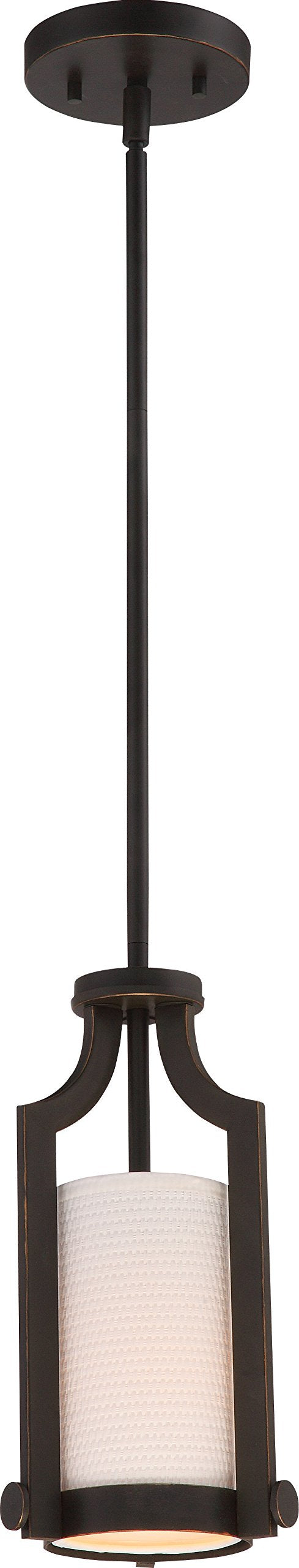 Nuvo 60/5889 One Light Mini Pendant 6.5 Inches Bronze/Dark