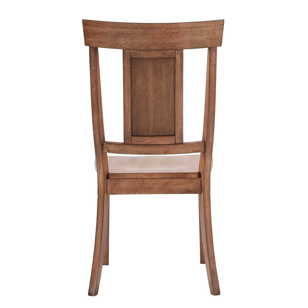 Inspire Q Eleanor Panel Back Wood Dining Chair (Set of 2) by Classic Oak Oak