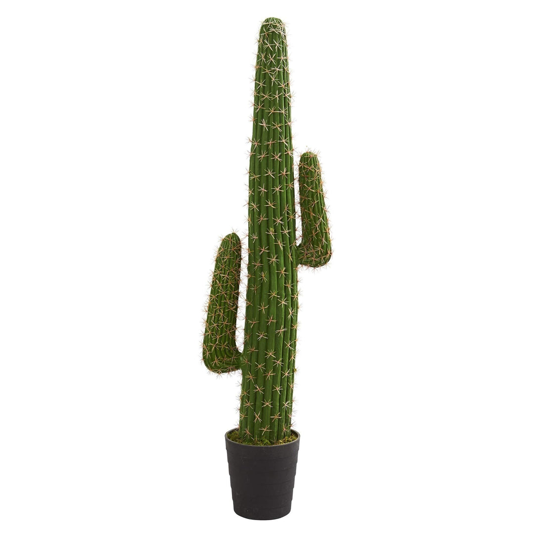 Green Cactus Plant 54" X 10" M Size Artificial Tree Desktop Type Decorative Cute