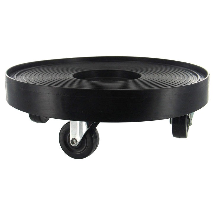 Black 16-inch Plant Dolly Round Metal Plastic