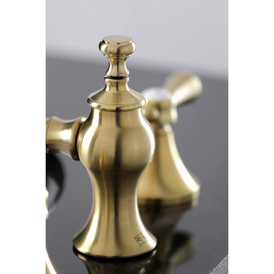 Kingston Brass KC7067BAL Heirloom 8 in. Widespread Bathroom Faucet Brushed Brass