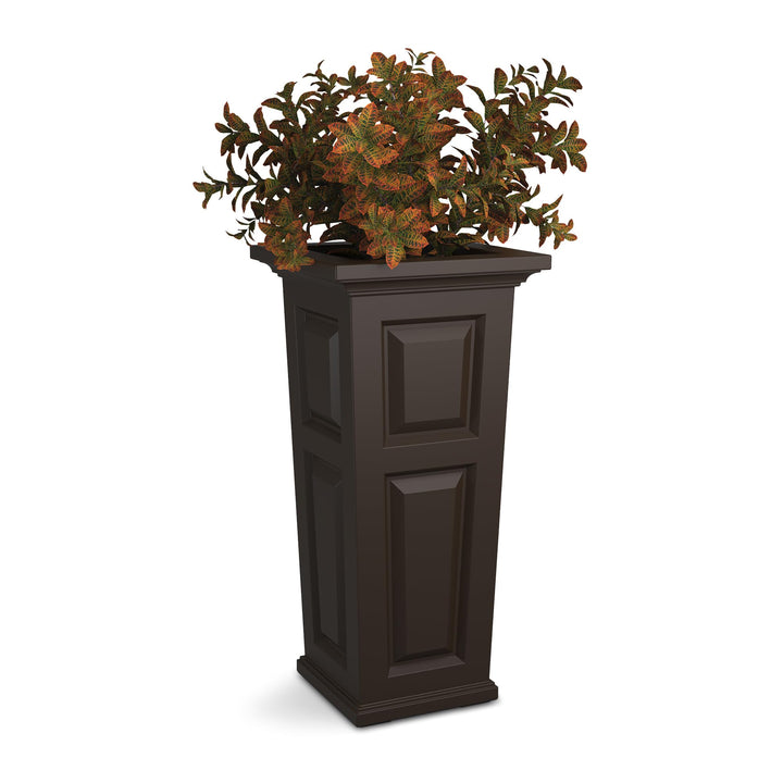 Mayne Nantucket 32in Tall Planter - Espresso - 16in L x 16in W x 32in H -