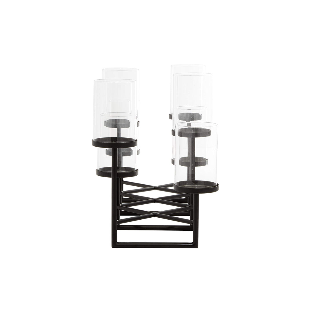 Black Metal Modern Candelabra 15 X 26 12 Contemporary