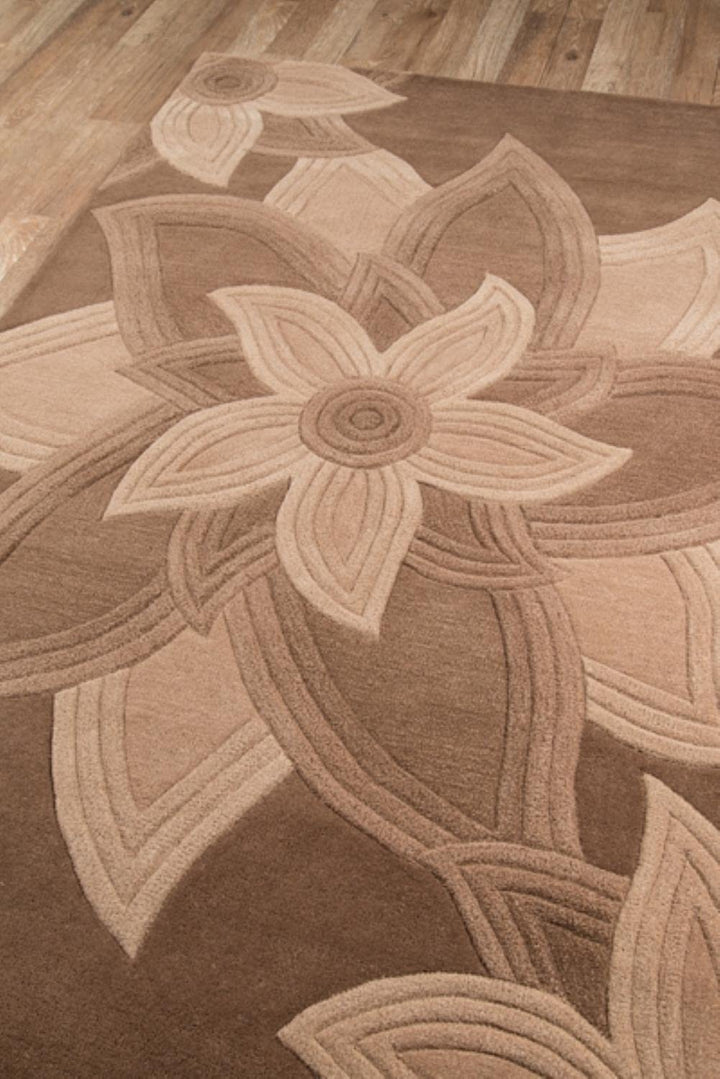 Momeni Rugs Delhi Collection 100% Wool Hand Carved & Hand Tufted Contemporary 8' x 10' - Mocha