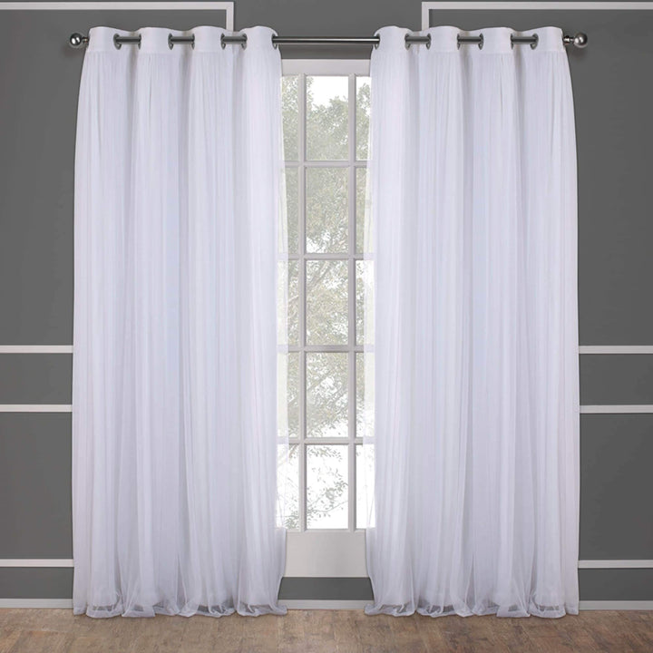 ATI Home Catarina Layered Curtain Panel Pair with grommet top