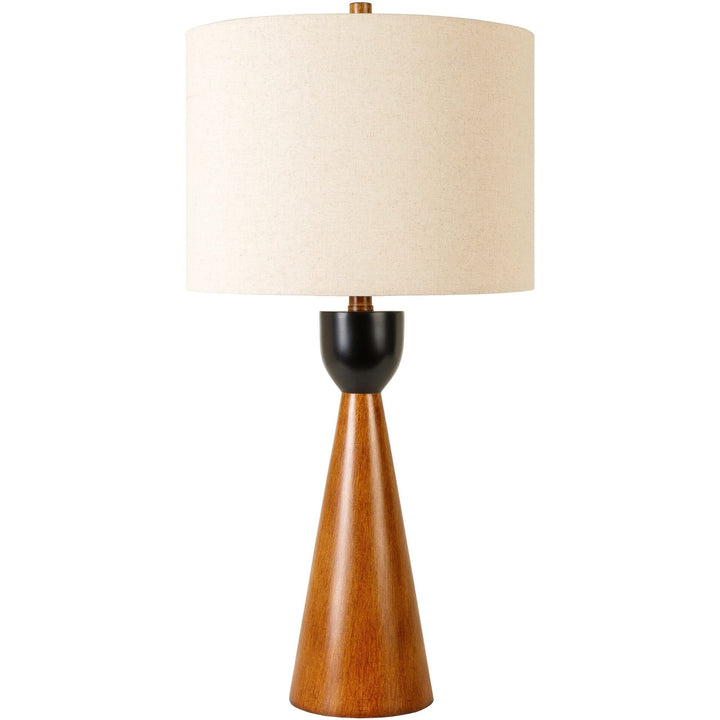 Modern Wood Table Lamp 29" h X 15" w 15" d Brown Contemporary