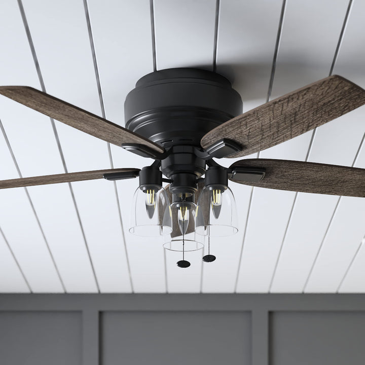 Prominence Home Magonia 52 inch Farmhouse Style Flush Mount LED Ceiling Fan with