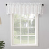 No. 918 Delia Embroidered Floral Sheer Rod Pocket Curtain Valance 50" x 17" 50 x 17 - Ivory