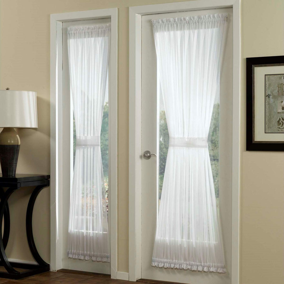 No. 918 Emily Voile Sheer Rod Pocket Door Curtain Panel, Single Panel