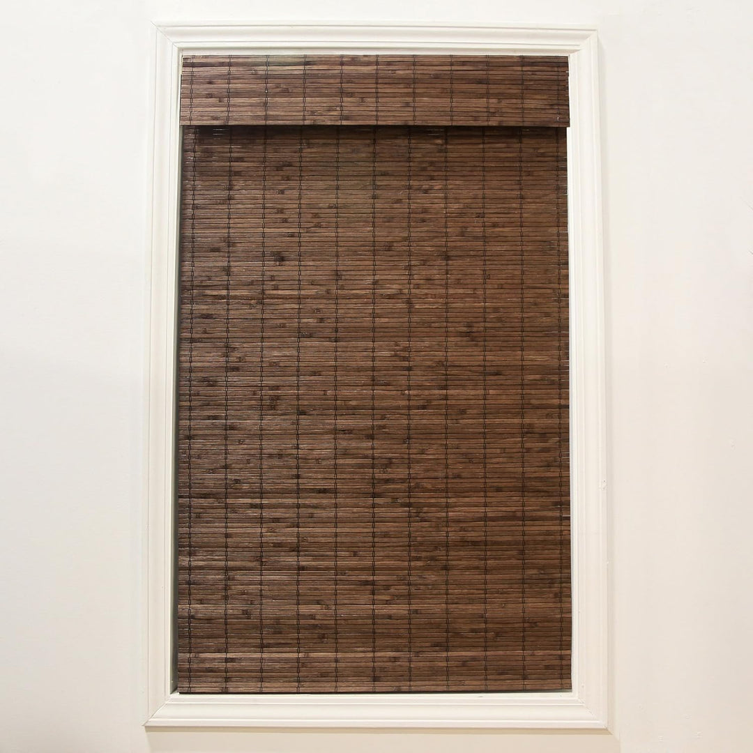 Radiance Cordless Bamboo Roman Shades Windows - Flatstick Bamboo Blinds 23 x 64