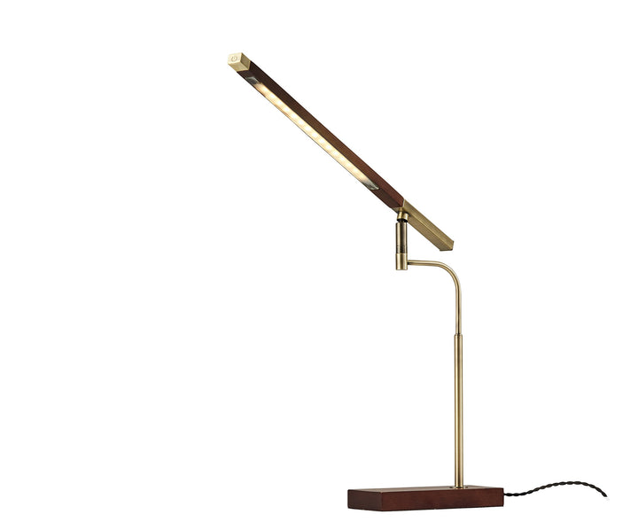 Adesso 3046-15 Barrett LED Desk Lamp 16.5-28.5 in. 7W Walnut Finish 1 Table Lamp - Diamond Home USA