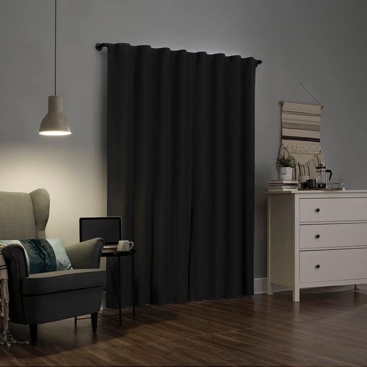 Sun Zero Cyrus Thermal Total Blackout Back Tab Curtain Panel, Single Panel