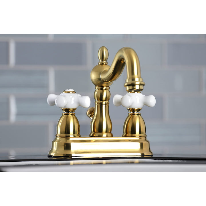 Kingston Brass KB1607PX 4 in. Centerset Bathroom Faucet Brushed Brass