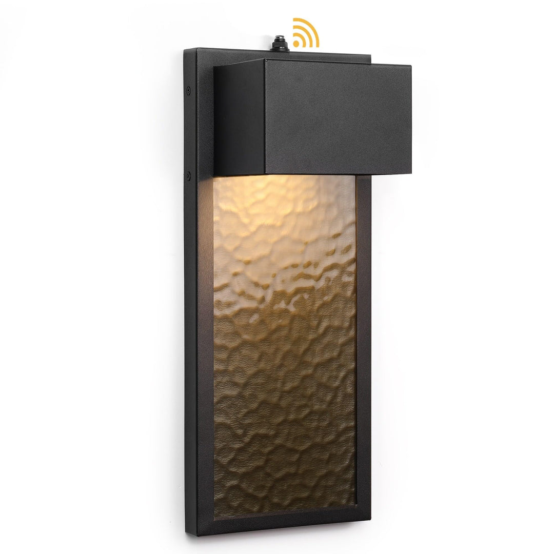 2 Pack Black Modern Integrated Led Outdoor Wall Light Lantern Sconce Bohemian