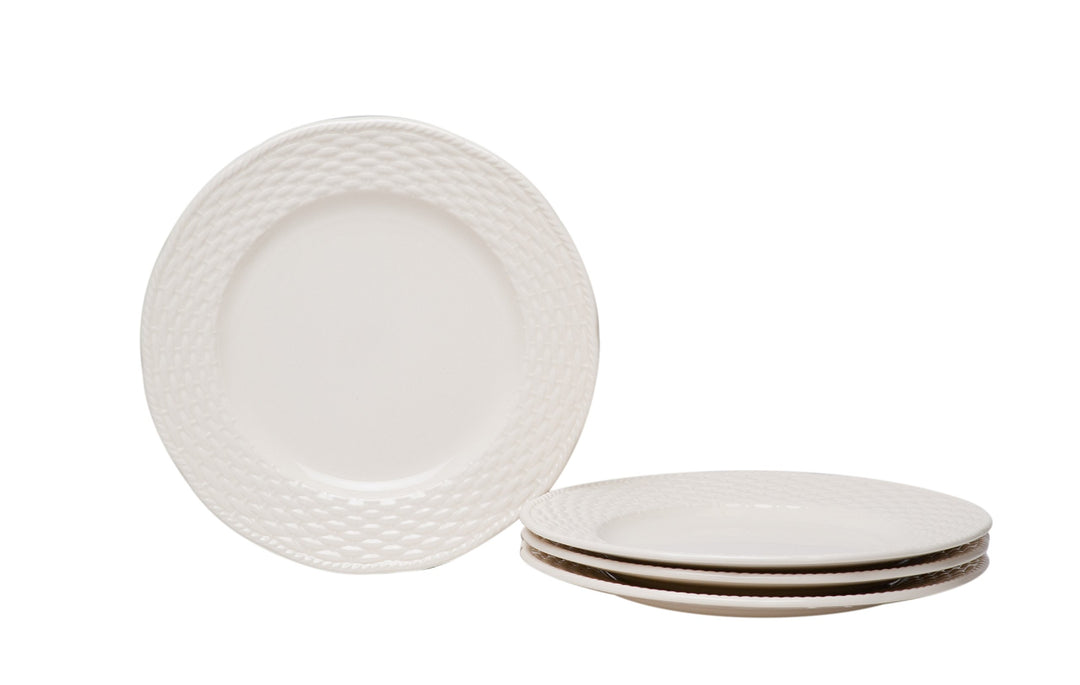 Red Vanilla FC900-402 Salad Plates (Set of 4) 8.5" Nantucket White