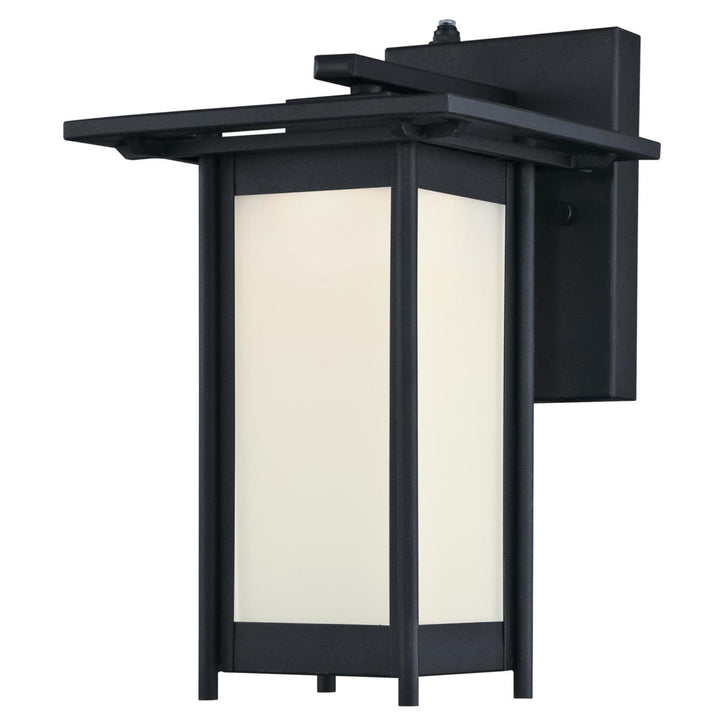 Westinghouse 6361100 Clarissa One-Light Led Outdoor Wall Fixture with Dusk to 1-Light - LED Textured Black