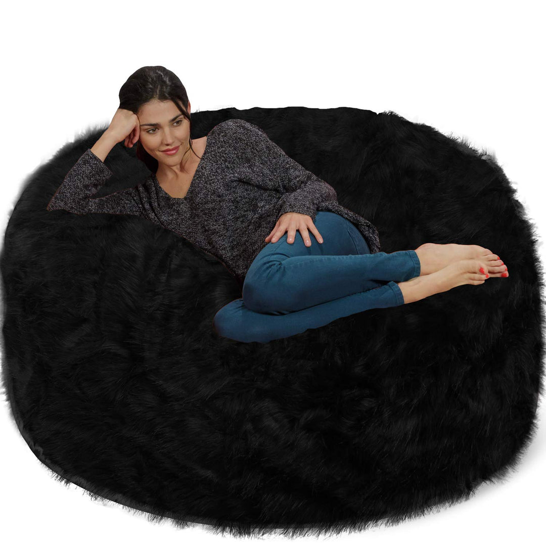 Chill Sack Bean Bag Chair: Giant Bean Bags Memory Foam Bean Bag Chair 5-feet