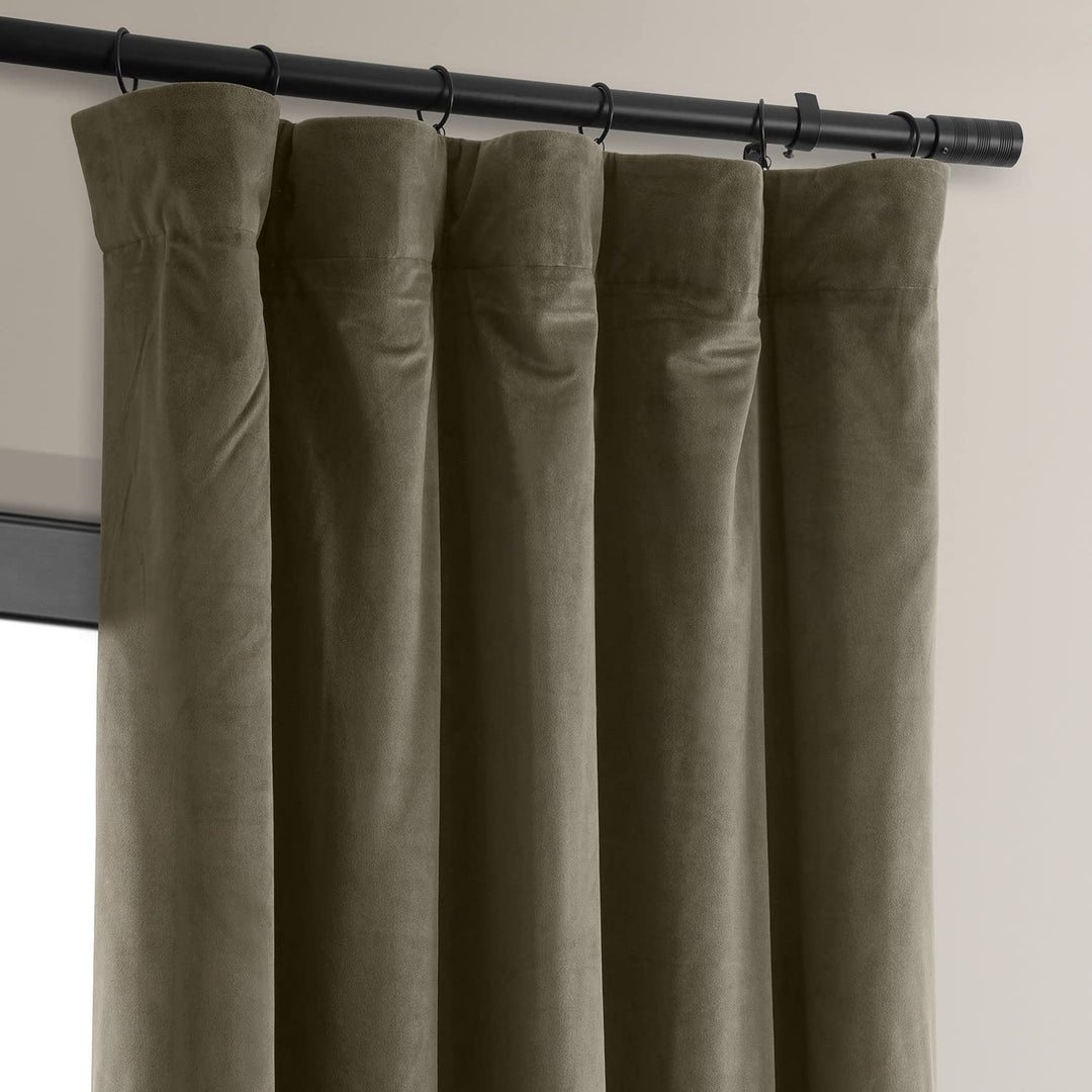 Exclusive Fabrics Signature Velvet Thermal Lined With 100% 4 Pass Blackout Curtains. (1 Panel)