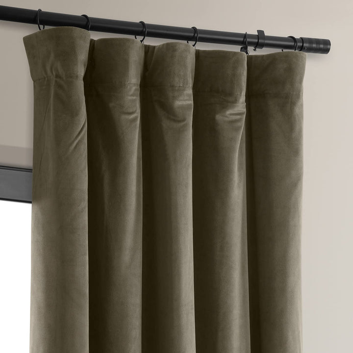 Exclusive Fabrics Signature Velvet Thermal Lined With 100% 4 Pass Blackout Curtains. (1 Panel)