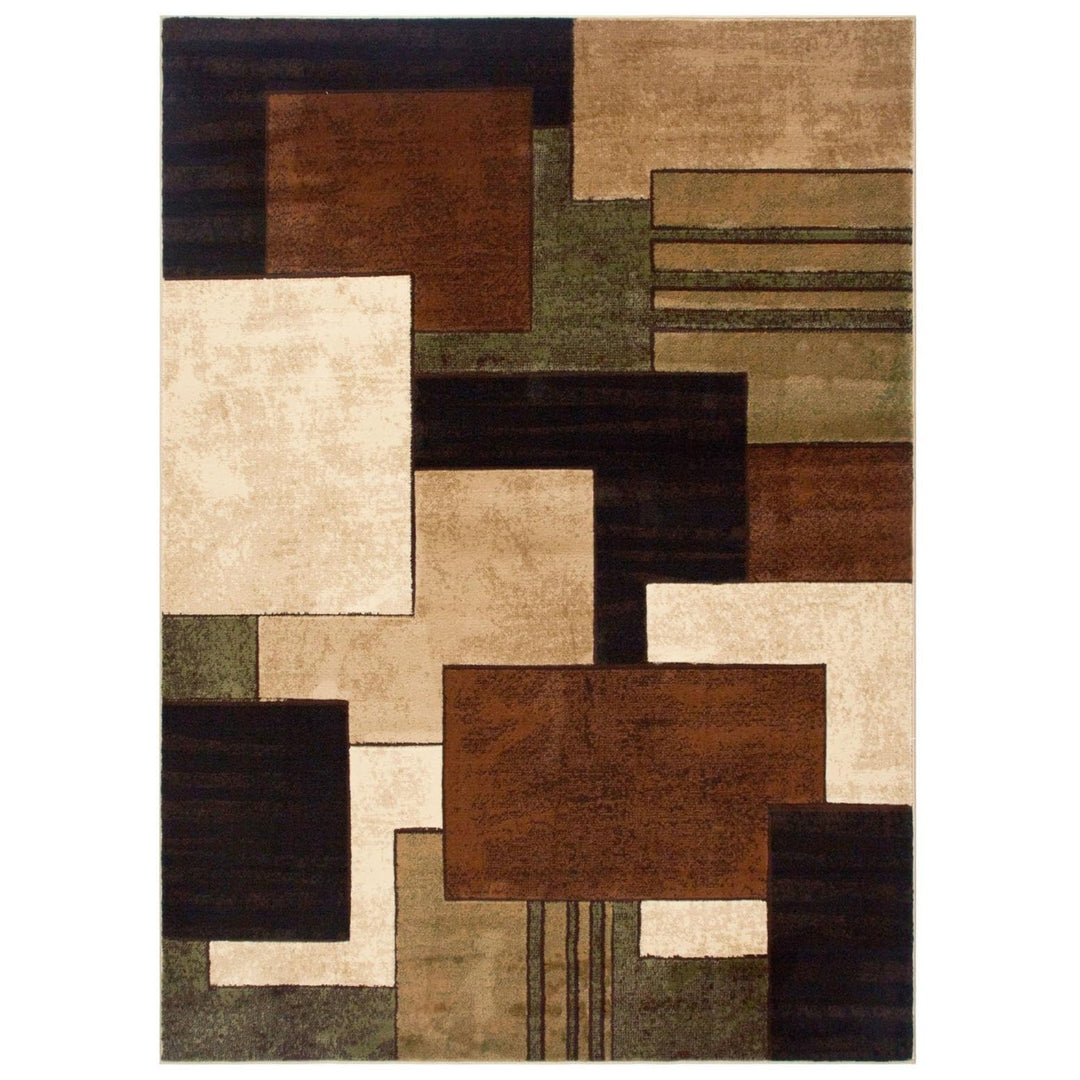 Home Dynamix Mason Modern Area Rug 7'10"x10'6" Rectangle Abstract 7'10"x10'6" - Brown/Green