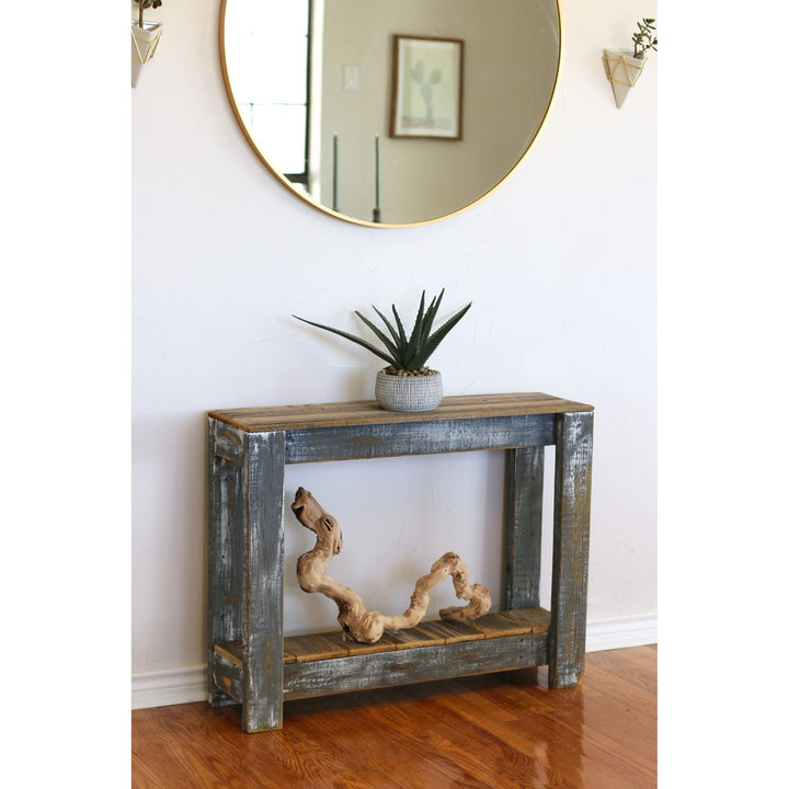 Gray Combo 36" Console Table Grey armhouse Rectangular Reclaimed Wood Natural