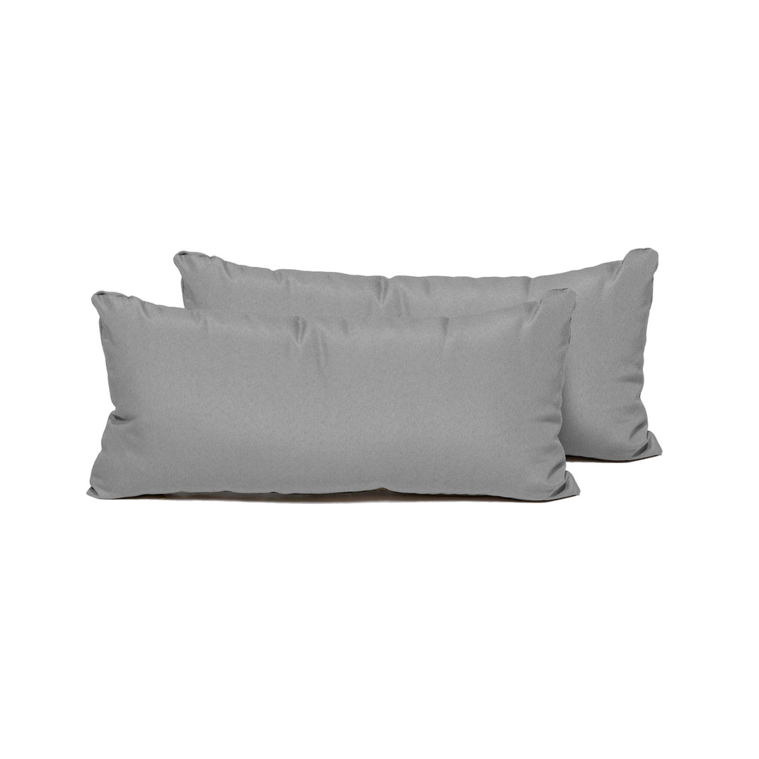 TK Classics PILLOW-GREY-R-2x Outdoor Rectangular Throw Pillow 11"x22" Grey 2