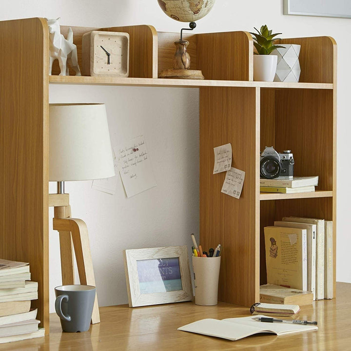 Classic Desk Bookshelf Beech (Natural Wood) Brown Wood