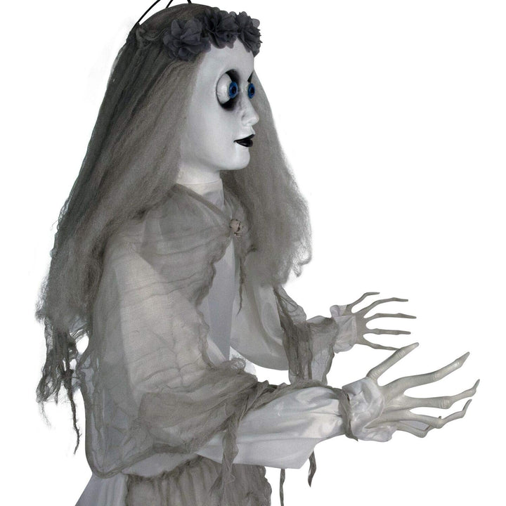 Haunted Hill Farm 5-Ft. Animatronic Bride Indoor/Outdoor Halloween Decoration