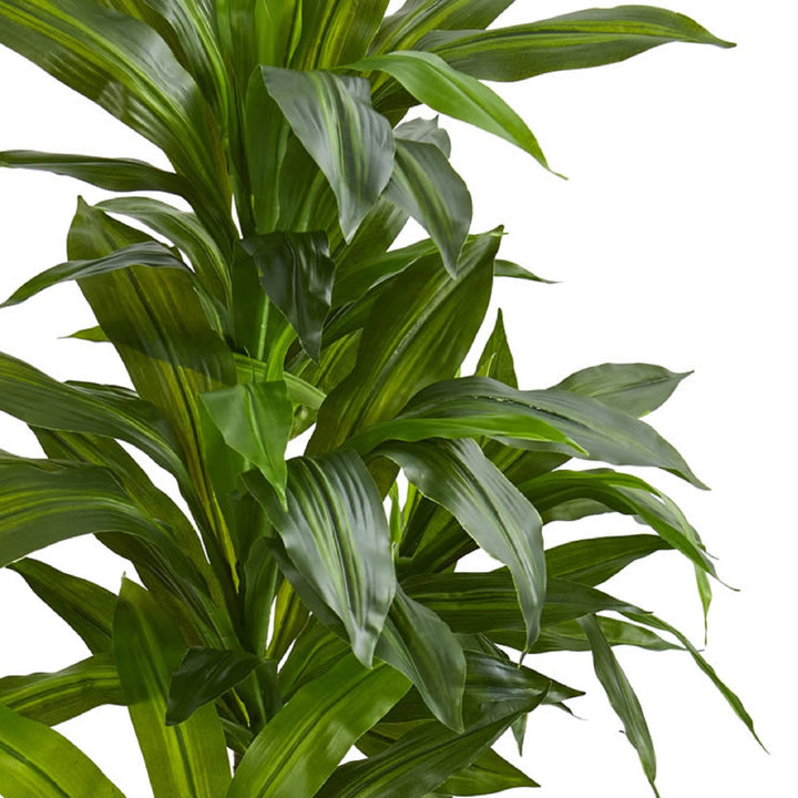 Nearly Natural 4ft. Dracaena Artificial Plant in Sand Colored Planter (Real