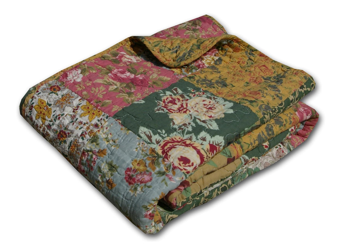 Greenland Home Antique Chic Quilted Patchwork Throw 50" x 60" Multicolor