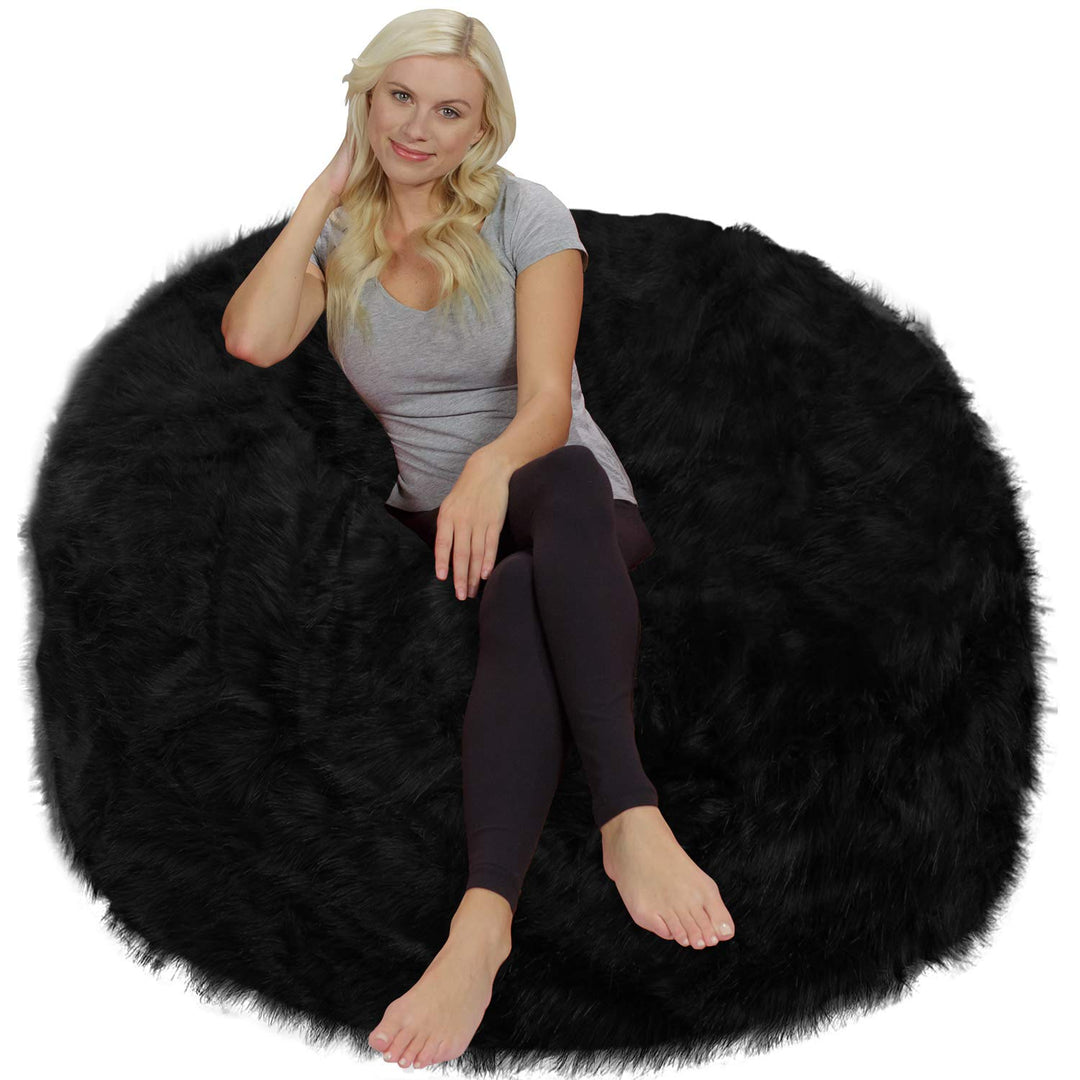 Chill Sack Bean Bag Chair: Giant Bean Bags Memory Foam Bean Bag Chair 5-feet