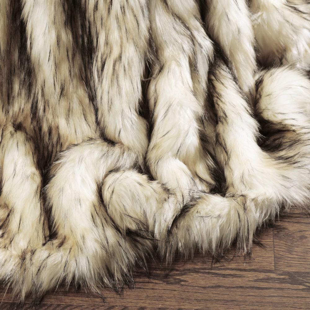 Aurora Home Faux Fur Throw Blanket by Wild Mannered Tawny Fox Faux