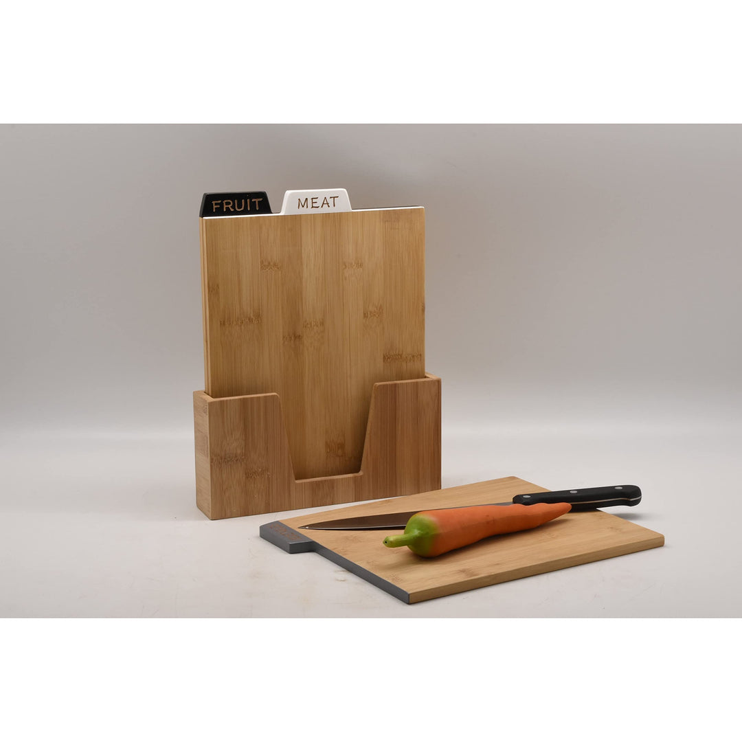 Set Of 3 Bamboo Cutting Board With Index Style Tab Design 23.7 * 4.7 * 30cm