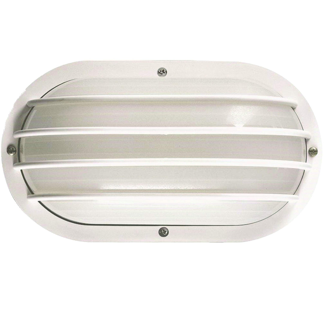 1-Light White Outdoor Wall-Mounted Light Fixture Industrial Metal Dimmable - Diamond Home USA