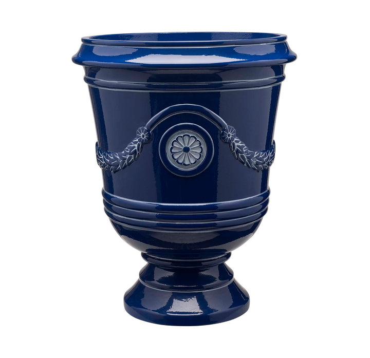 Southern Patio 15.5" Porter Outdoor Urn Planter with Drainage Hole & Plug Navy