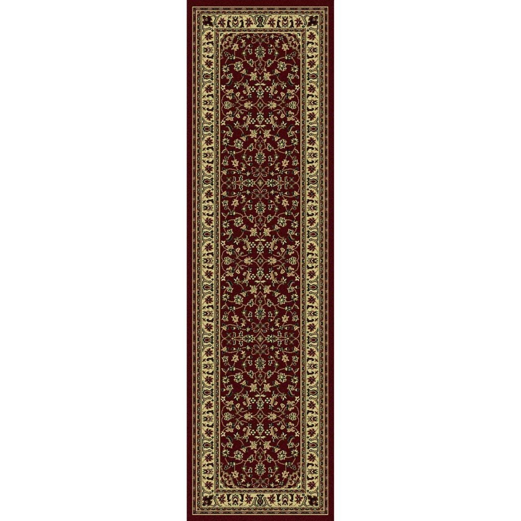 Formal Flower Oriental Runner Rug Polypropylene Traditional