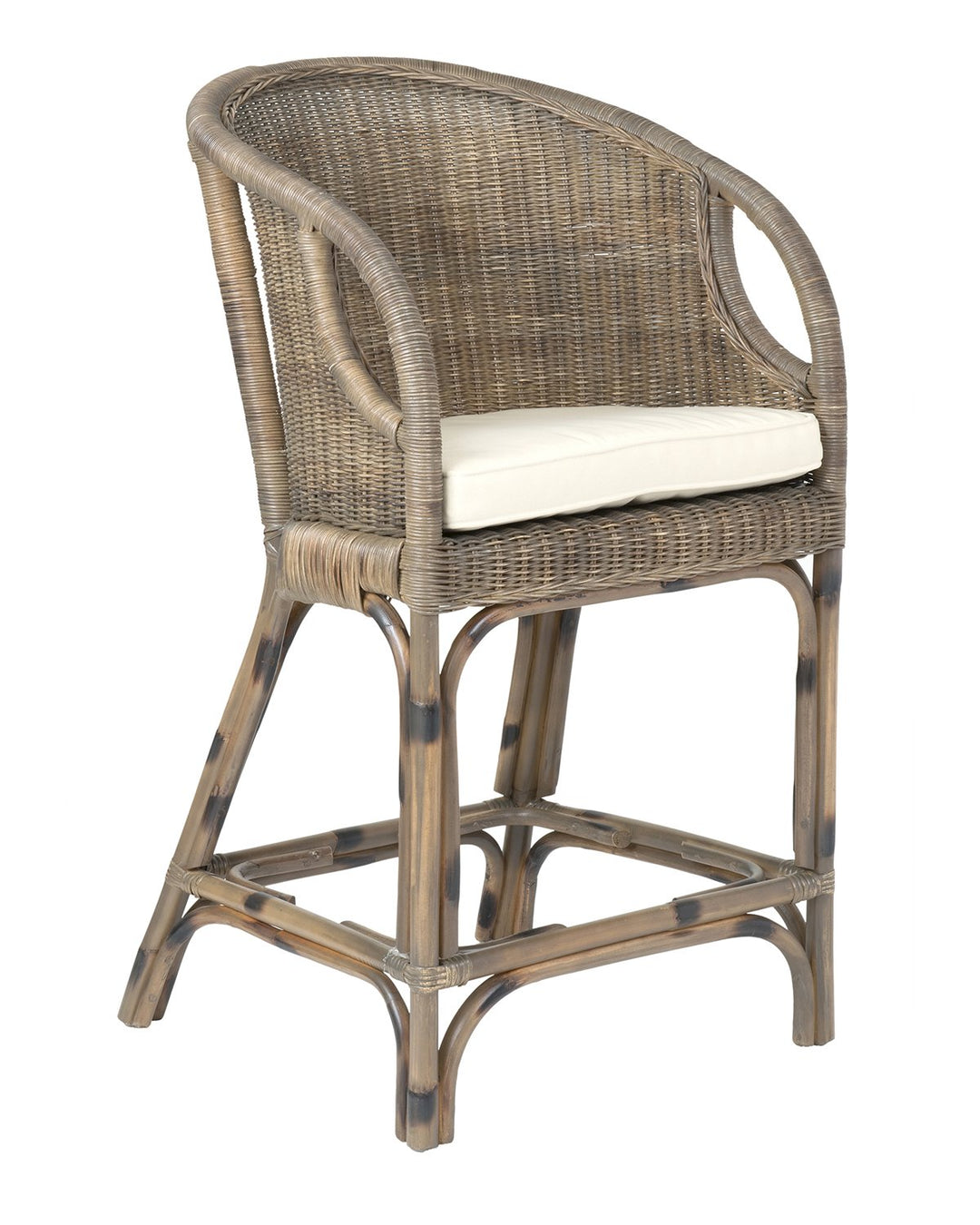 East at Main Layla Brown Rattan Counterstool (21x20.5x38)