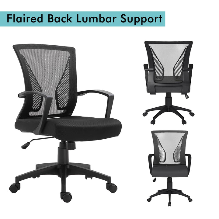 Urban Home Furniture Lawrence Mesh Home Office Chair Task Chair Black Black MESH