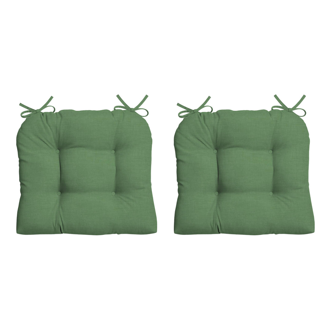 Arden Selections Outdoor Rocking Chair Cushion 2 Pack 21 x 21 Rain-Proof Fade 2 Count - Moss Leala Texture