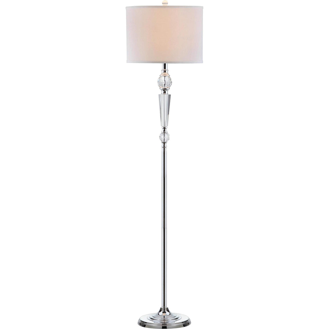 60-inch Crystal Floor Lamp Clear Traditional Chrome Bulbs Included - Diamond Home USA