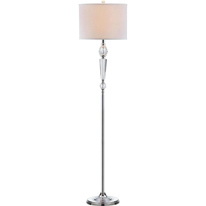 60-inch Crystal Floor Lamp Clear Traditional Chrome Bulbs Included - Diamond Home USA