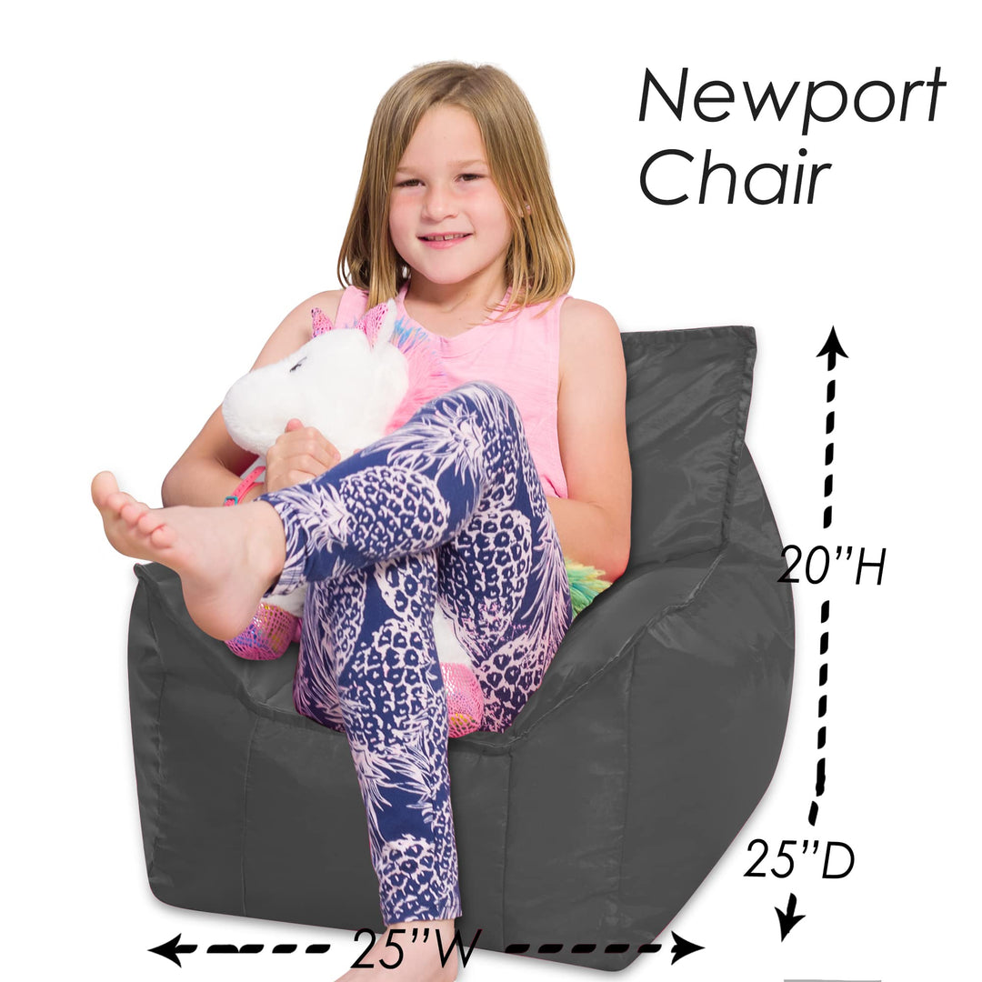 Posh Creations Bean Bag Structured Seat for Toddlers and Kids Comfy