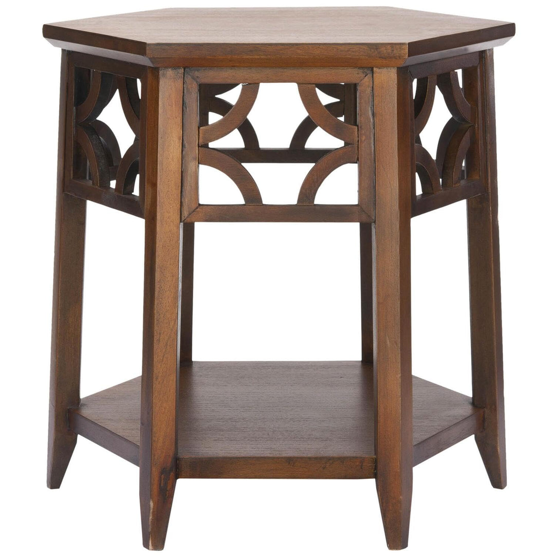 Safavieh American Homes Collection Connor Light Brown Hexagon End Table