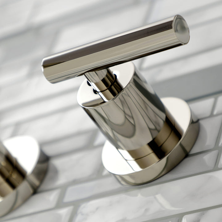 Kingston Brass Manhattan Two-Handle 3-Hole Wall Mount Bathroom Faucet