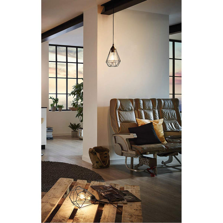 Eglo Lighting 94187A One Light Pendant Matte Black