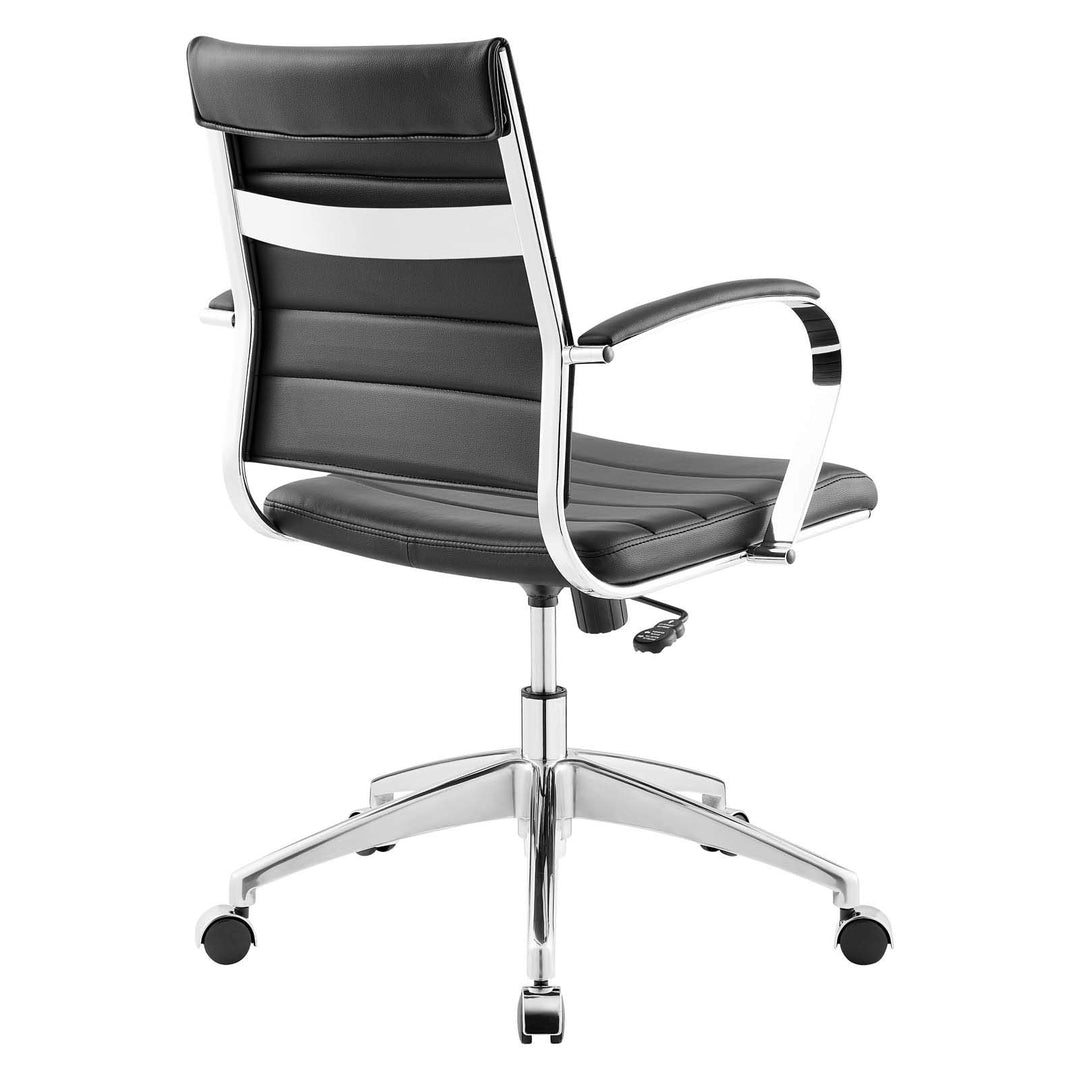 Modway Jive Ribbed Mid Back Office Chair Black