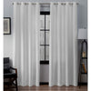 Exclusive Home Loha Linen Grommet Top Curtain Panel Pair 84"x54" Winter White 52x84 - Winter White