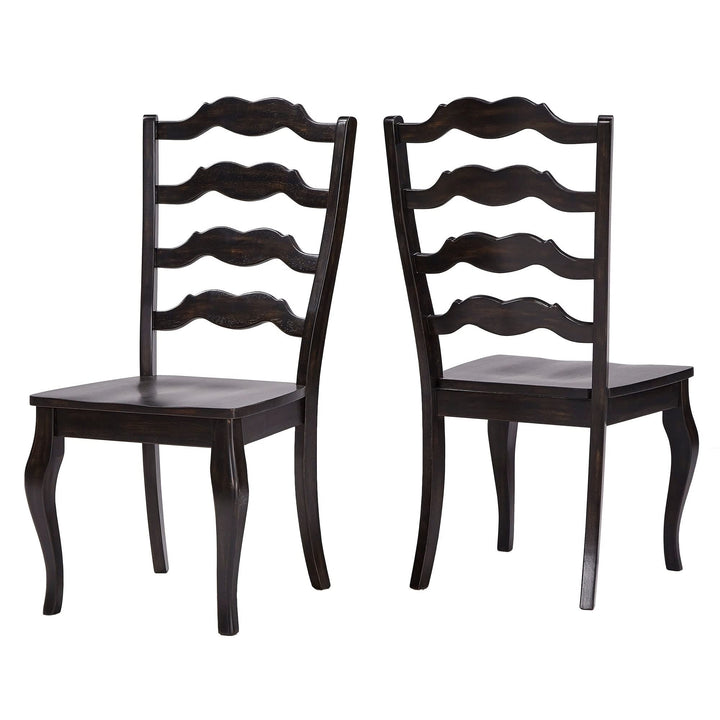 Inspire Q Eleanor Ladder Back Dining Chair (Set of 2) by Classic Antique Dark