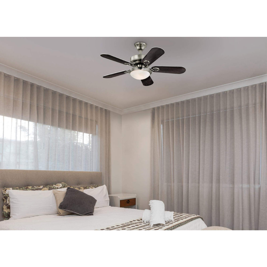 Westinghouse 7230300 Cassidy Indoor Ceiling Fan with Light 36 Inch Brushed